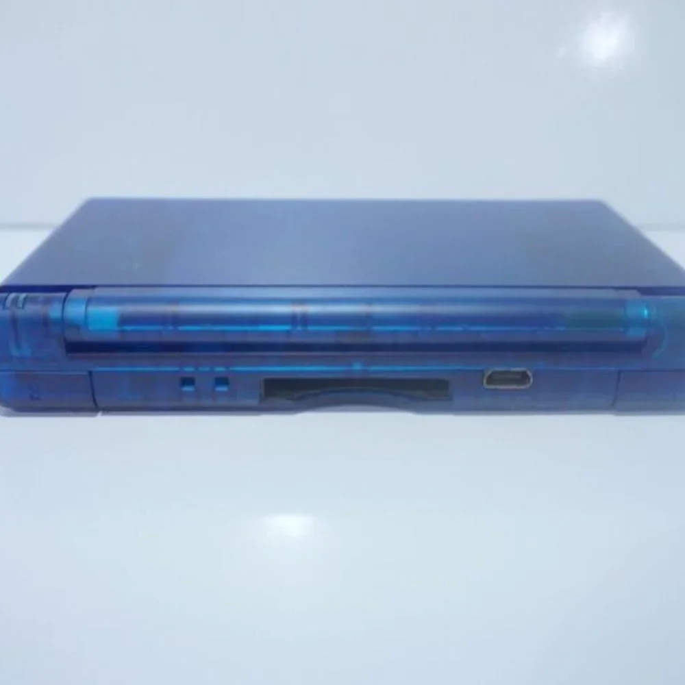 Nintendo DS Lite Transparent Clear Deep Ocean Blue Handheld System with Charger